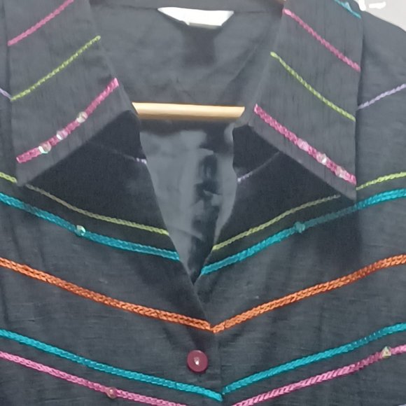 Jacket Christopher & Banks xl black with colors - Picture 4 of 6